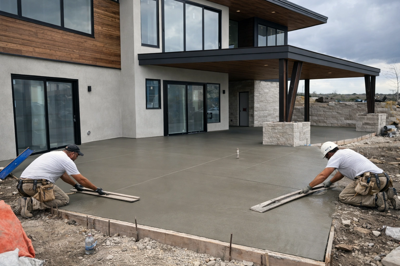 Concrete patio installation in Livermore CA with professional contractor