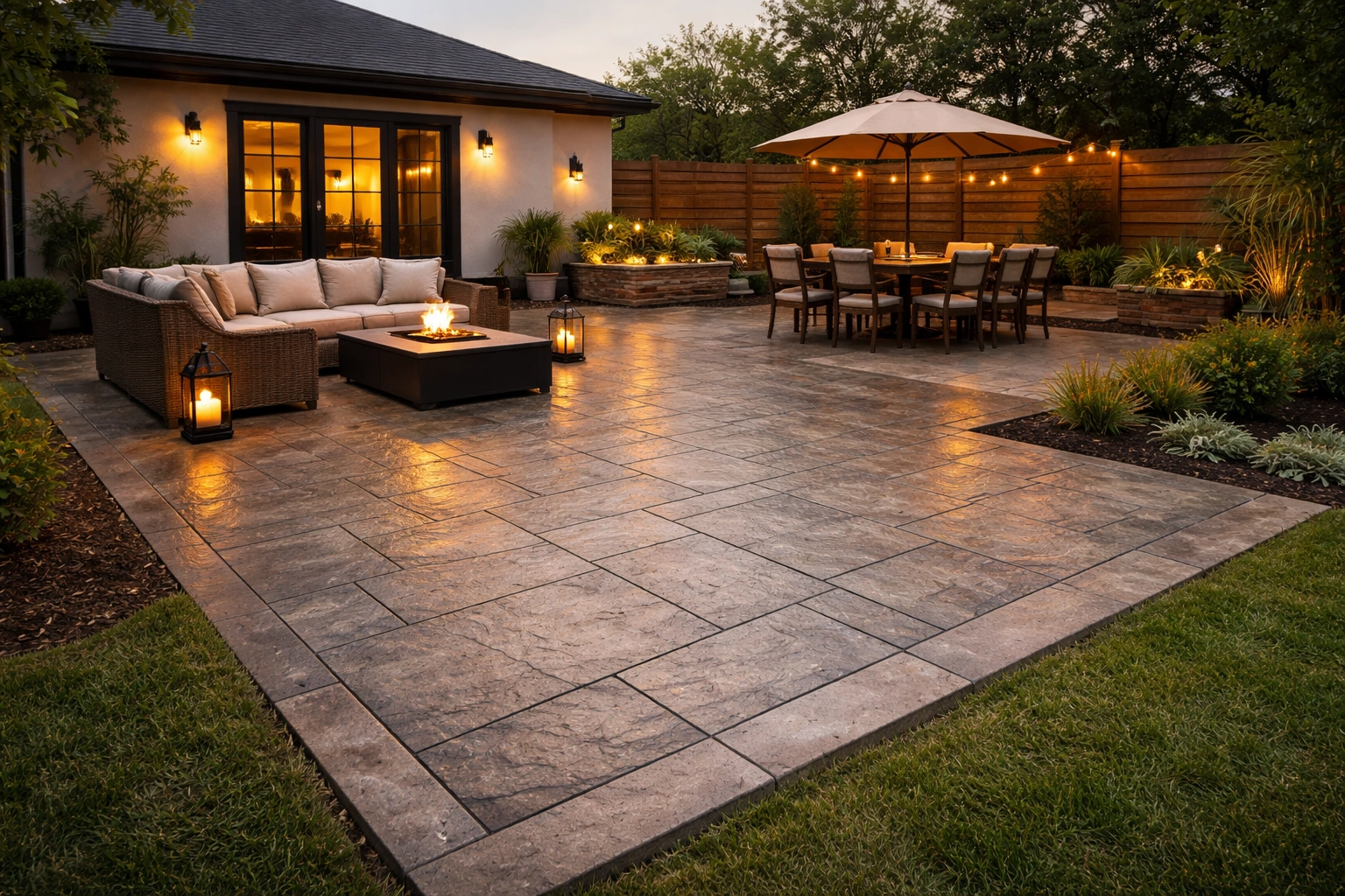 Stamped concrete patio Livermore CA decorative outdoor surface